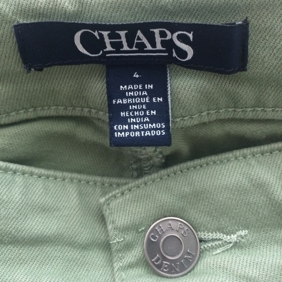 Chaps Flag Lake Pale Aloe Midrise Slimfit Capri Jeans - Picture 4 of 11